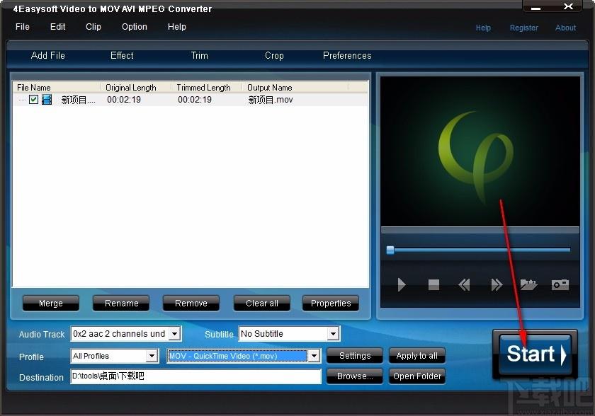 4Easysoft Video to MOV AVI MPEG Converter,视频格式转换