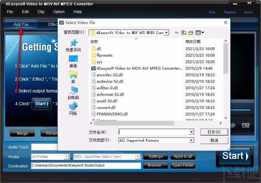 4Easysoft Video to MOV AVI MPEG Converter,视频格式转换