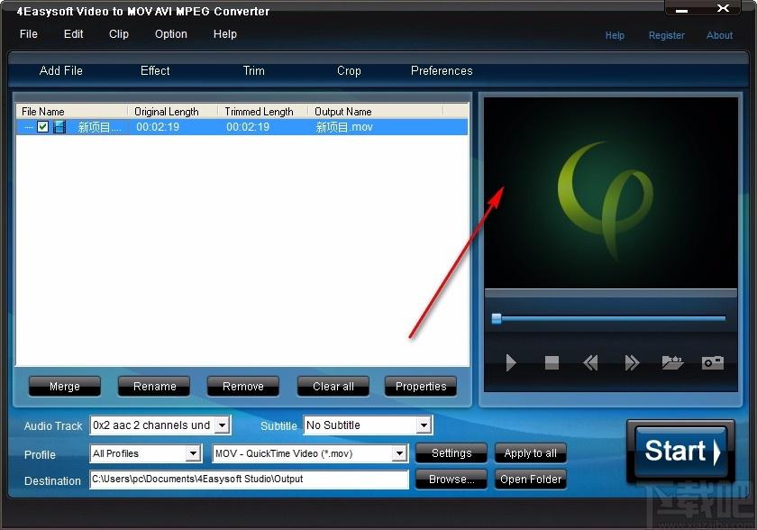 4Easysoft Video to MOV AVI MPEG Converter,视频格式转换